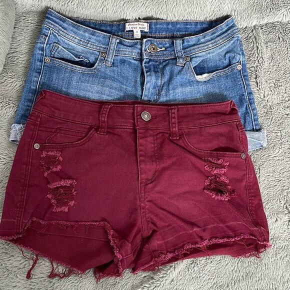Harper/I Love H81‎ Short Bundle Size 27. Maroon and Blue Denim - Picture 2 of 7